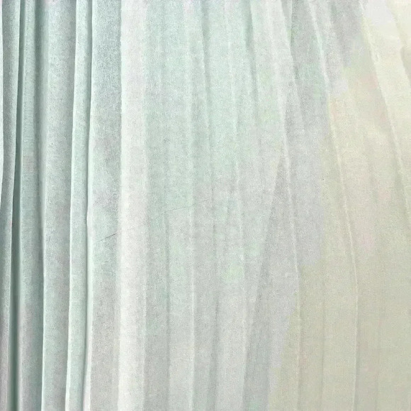 Self Portrait Blue Pleated Goddess Dress Gown Size Medium - Picture 12 of 13